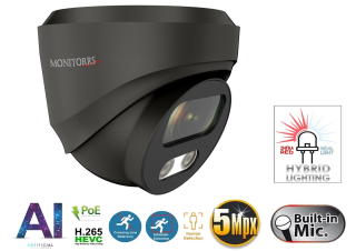 Monitorrs Security AI hybrid Light IP kamera 5 Mpix GDome (6142)